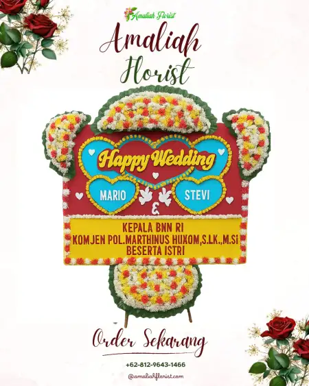 Papan Bunga Pernikahan Koranji